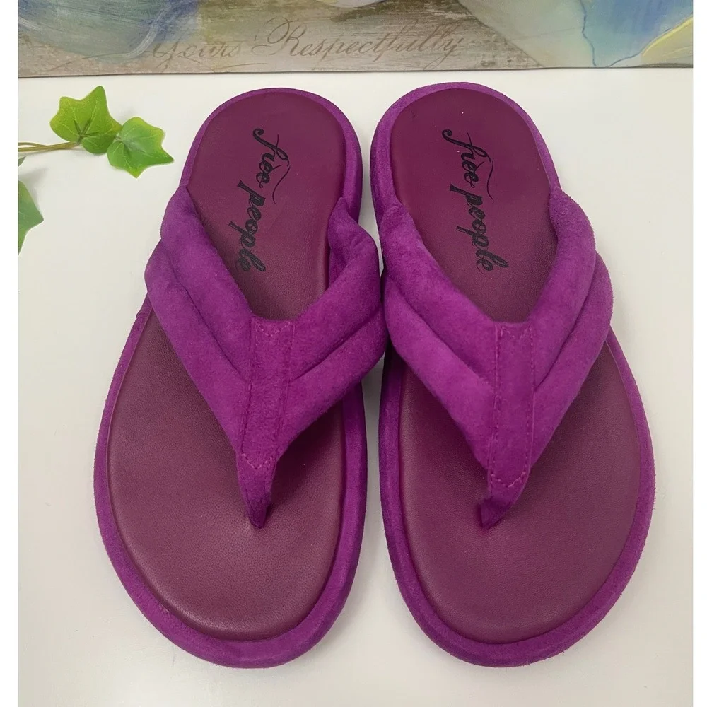 Free People Wonderland flatform thong sandals in Verbena Size 38 /‎ US 8